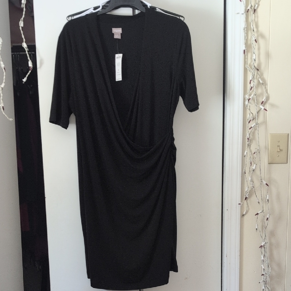 Chico's Black Midi Dress Size 3 (XXL)